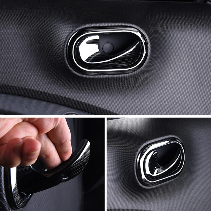Украшение салона автомобиля, крышка ручки двери, наклейка для Mercedes Smart fortwo 453 forfour, аксессуары для модификации автомобиля