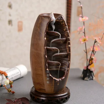 

Buddhist Backflow Incense Burner Antique Porcelain Waterfall Smoke Incense Holder Ceramic Bruciatore Incenso Home Decor OO50XL