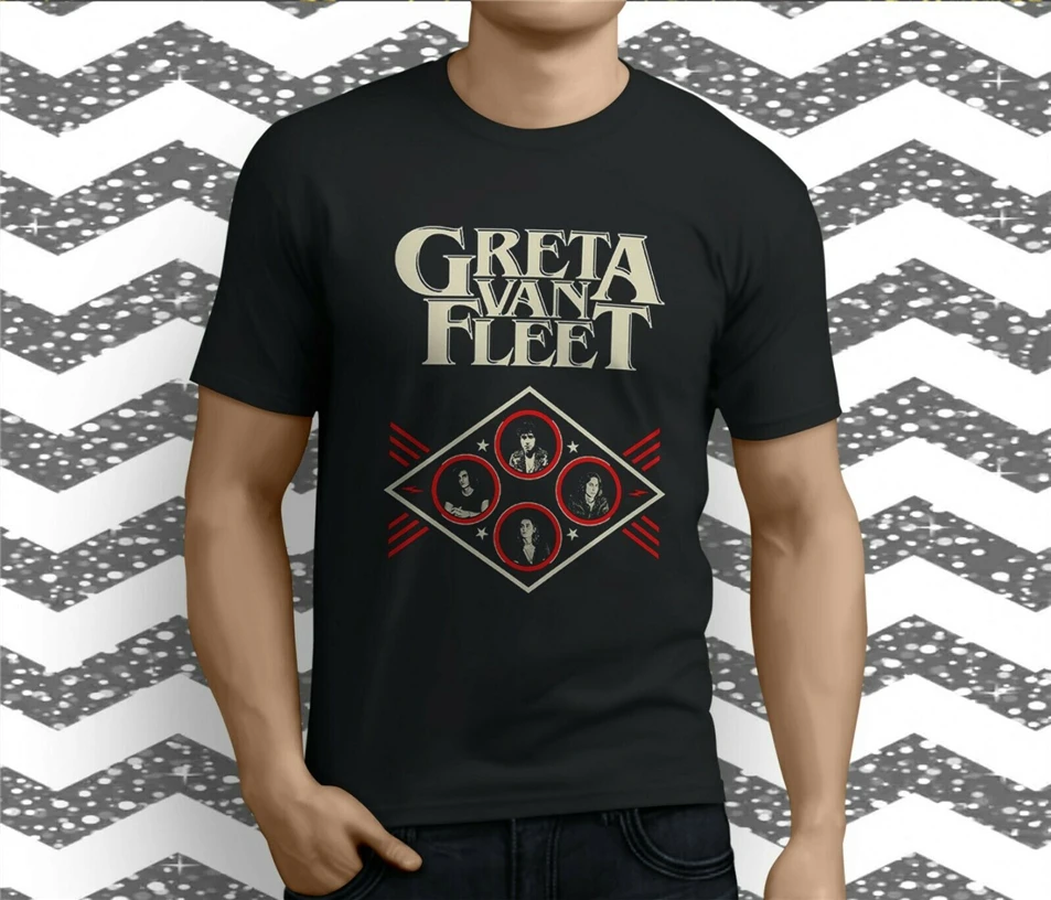 Новая популярная Грета Ван Флит на тур Плакат Логотип Мужская черная футболка S 3Xl