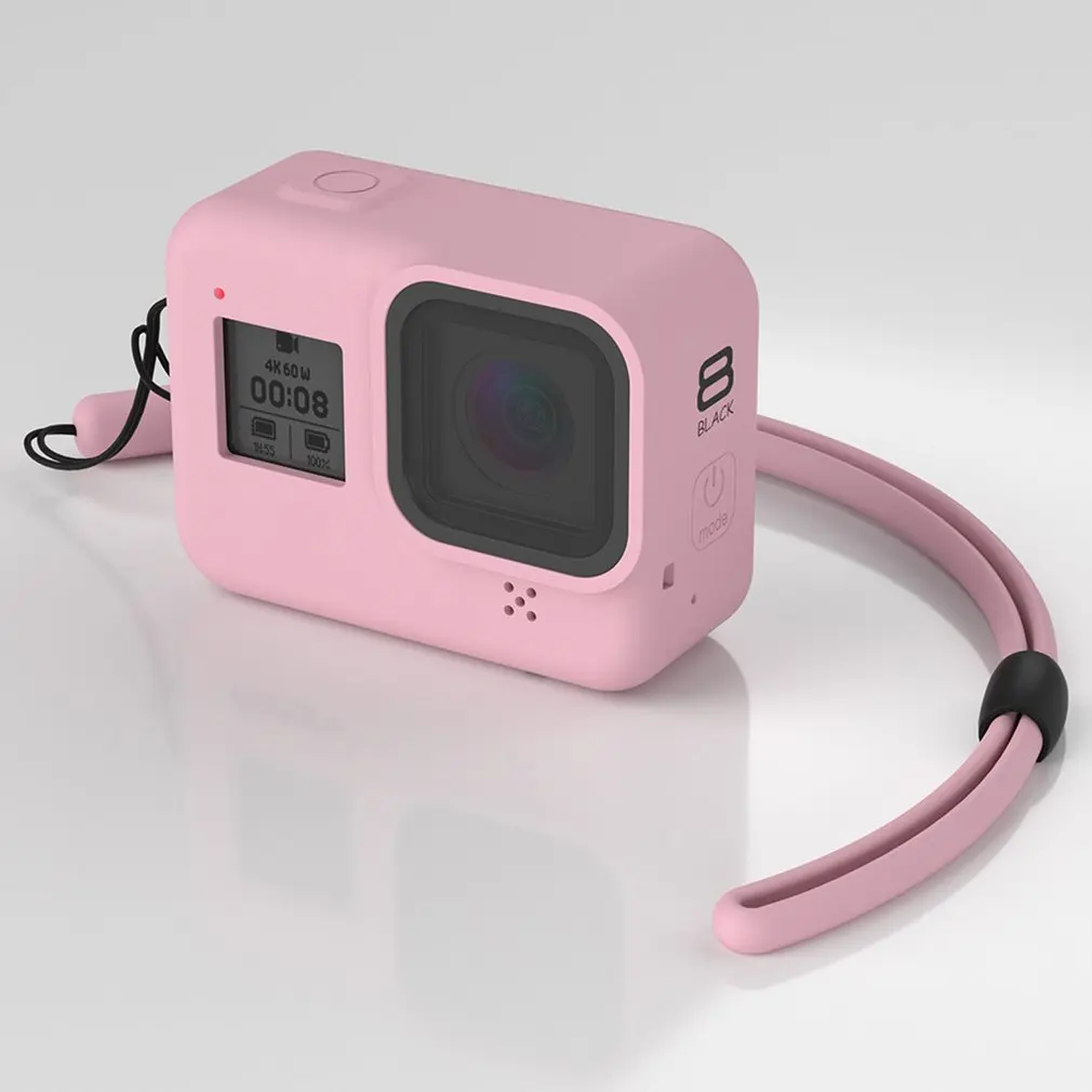 Мягкий силиконовый чехол для Gopro Hero 8, черный чехол, защитный чехол для Gopro 8, аксессуары для экшн-камеры