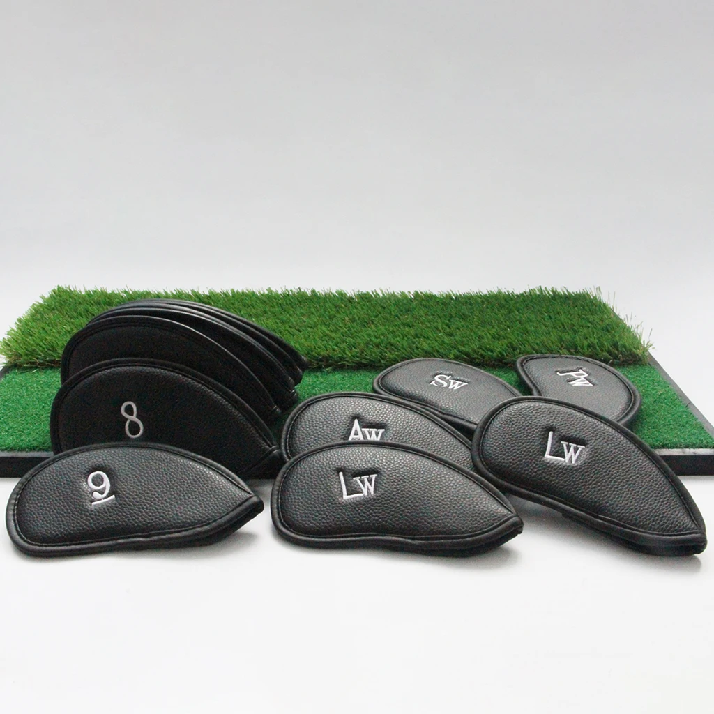 12xGolf Club крышка железная клюшка Защитная прочная водонепроницаемая крышка для головы кожаная клюшка для гольфа железная защита Гибридный головной убор