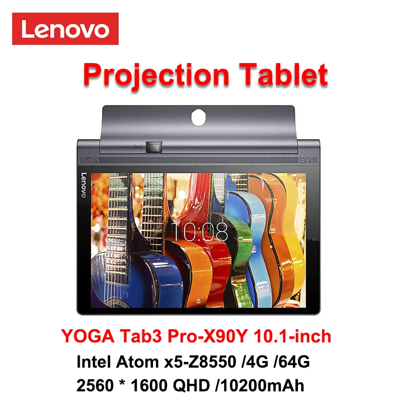 Проекционный Планшет Lenovo YOGA Tab3 Pro X90Y 10 1 дюйма Intel Atom x5 Z8550 4 Гб ОЗУ 64 ПЗУ Wi Fi версия