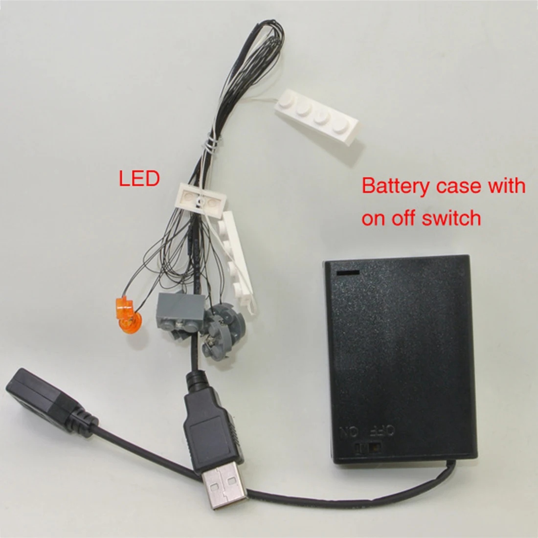 USB Компоненты освещения части маленькие частицы строительные блоки аксессуары обучающая игрушка для автобуса T1 10220