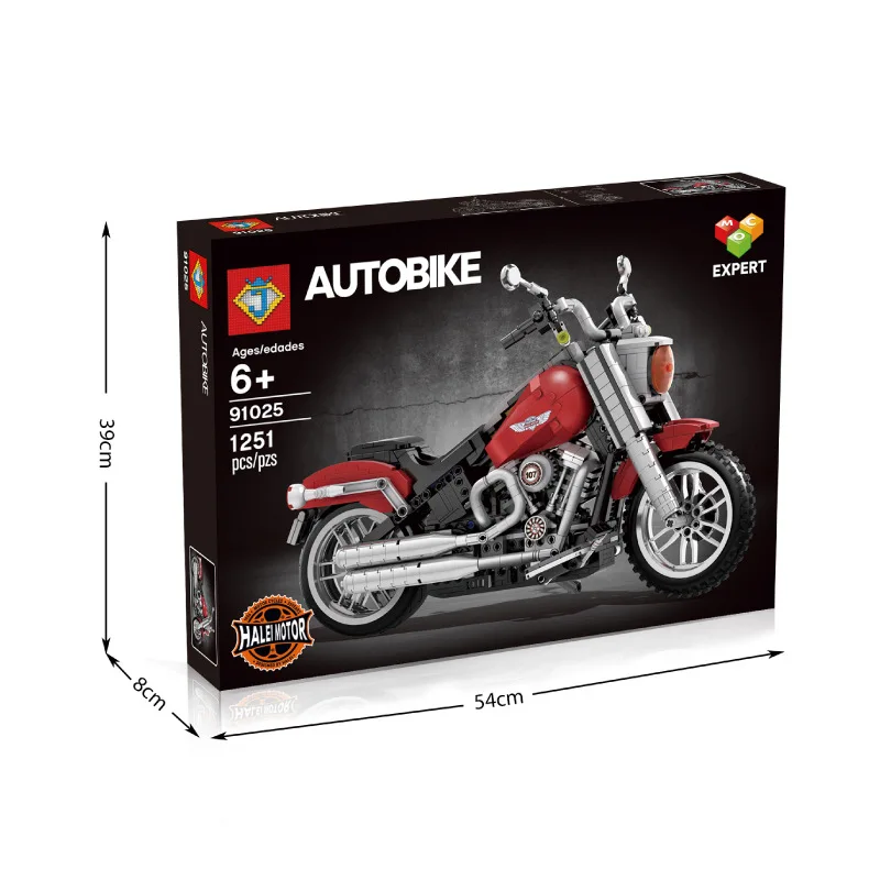 Новинка, 1251 шт., серия Technic, Harley, мотоцикл, Davidson, толстая модель, строительные наборы, блоки, кирпичи, детские рождественские игрушки, подарок 10269