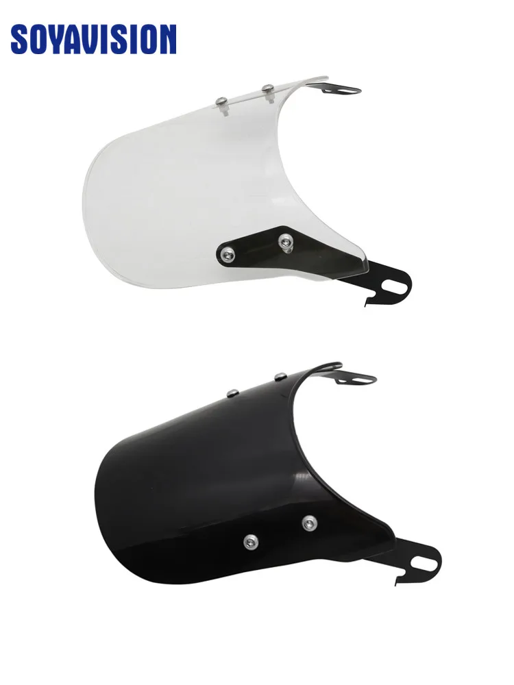

5-7 inch Motorcycle Retro Cafe Racer Headlight Windshield Instrument Visor Fit For Harley Honda Yamaha XJR 1300 Suzuki GSX 1400