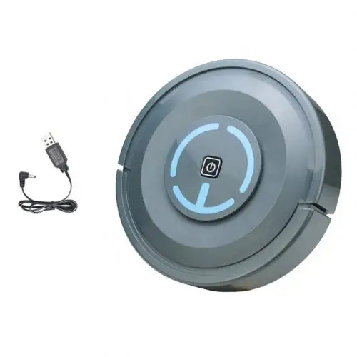 Black Rechargeable Hosehold Automatic Smart Vacuum Cleaner Sweeper Floor Cleaning Dust Remover without Suction Home Cleaning Accessories - Color: Black Rechargeable