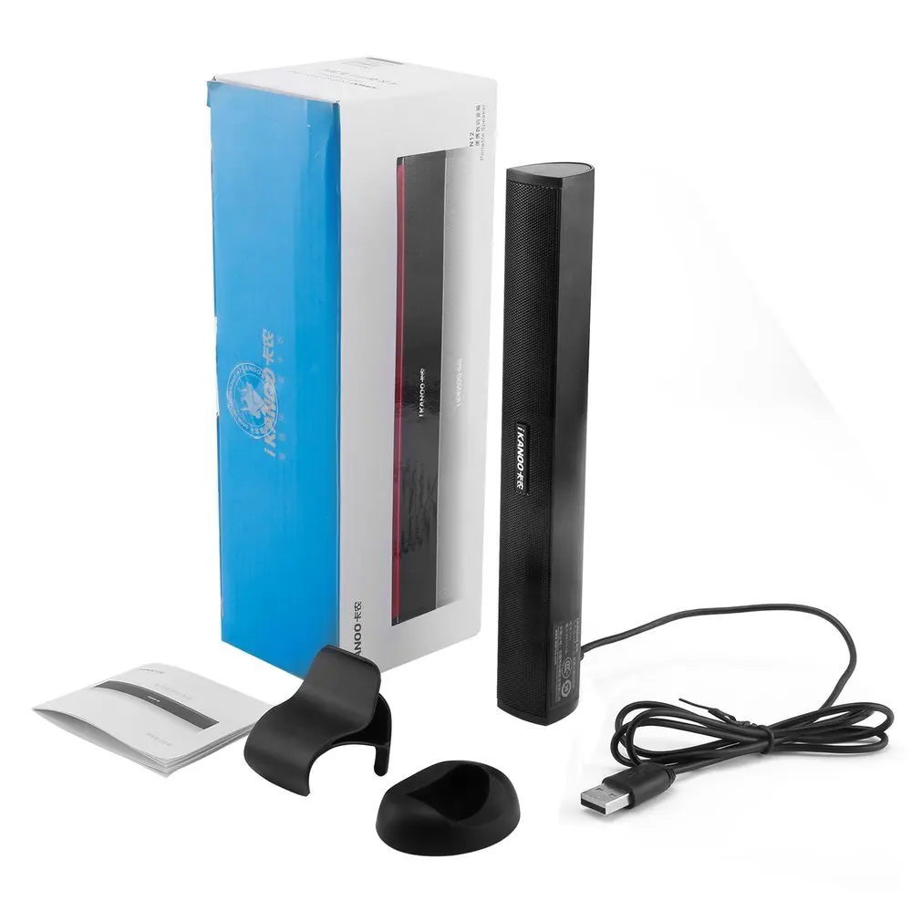 USB Power Laptop Computer Speakers Audio Stereo Amplifier Soundbar Earphone Jack