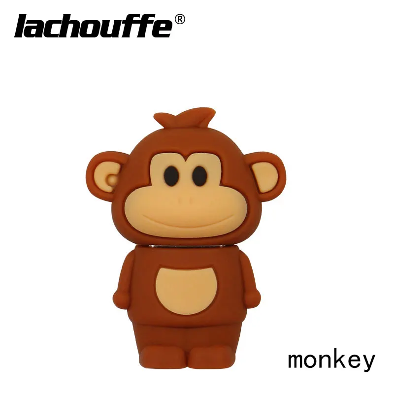 monkey Мультфильм Китайский Зодиак USB флэш-накопитель 8 ГБ 16 ГБ 32 ГБ 64 Гб 128 ГБ флеш-накопитель USB 2,0 свинья/змея животное флэш-usb-ключ usb - Цвет: monkey