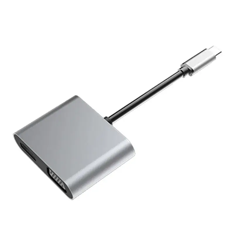 4 в 1 USB C концентратор Тип c до 4 к HDMI USB3.0 Аудио Видео USB-C PD 87 Вт быстрое зарядное устройство VGA адаптер для Macbook Pro samsung S9 S10