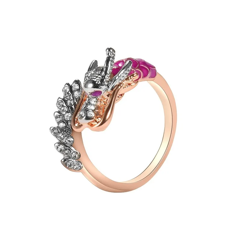 Новинка Женское кольцо властителя цвета розового золота двухцветное с