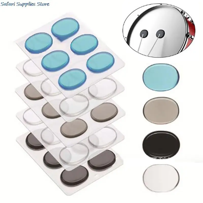 Drum Damper Gel Pads Silicone Drums Silencer For Drums Tone Control Percussion Instrument Accessories 6Pcs/Sheet Pieces, drum percussion accessories,drum accessories,drum dampeners