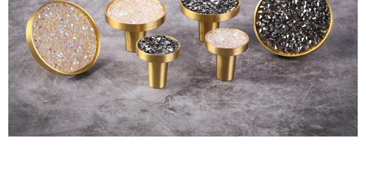 Brass Cabinet Knobs Simple Nordic Wardrobe Dresser Knobs Diamond4