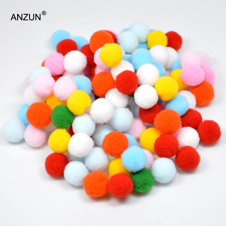 15mm 200pcs 10-30 мм 250 шт смешанные цвета помпон шары домашние декоративные цветочные поделки diy игрушки аксессуары головной венок аксессуары для одежды - Цвет: 15mm 200pcs