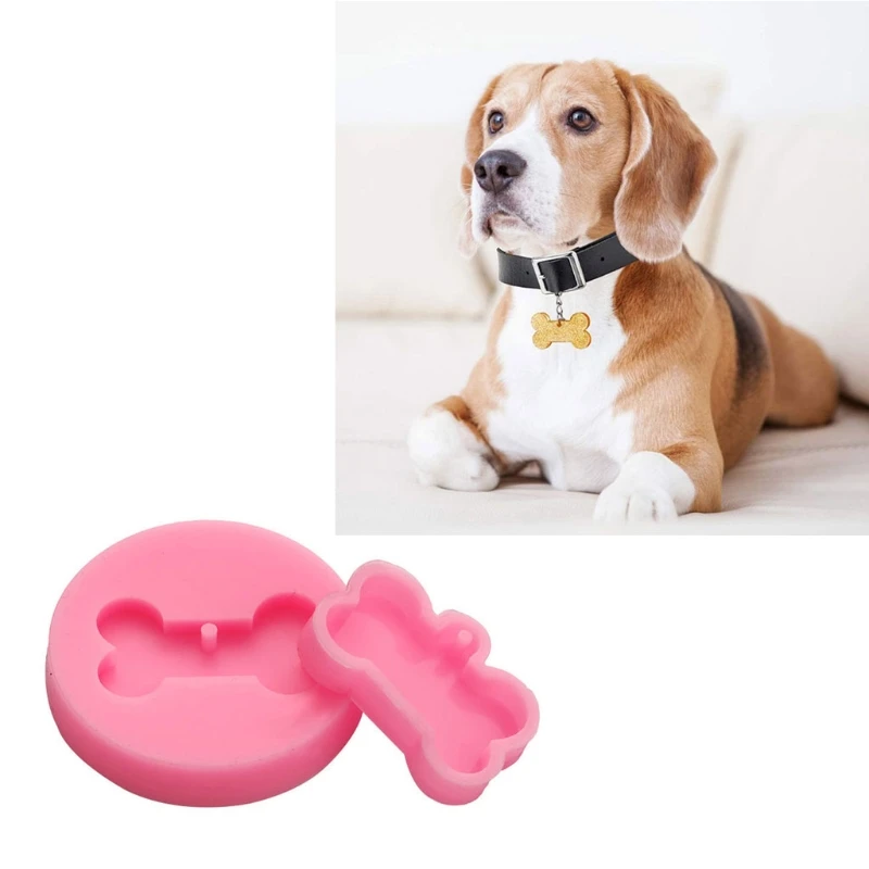 

2Pcs Silicone Mini Bone Pendant Resin Mold DIY Dog Tag Dog Bone Shaped Keychain Resin Casting Mold Resin Crafting Tools