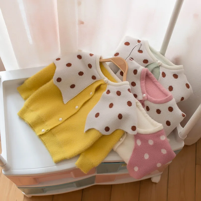 Modis/вязаный кардиган для девочек Детский свитер свитера маленьких