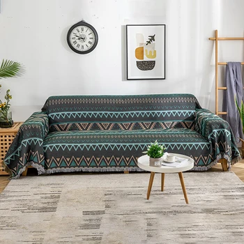 Tassel Sofa Throw Blanket Knitted Rugs Beach Towel Pet Mat Picnic Cloth Bedside Blankets Outdoor Bench Towel Bohemian Tapestry 3