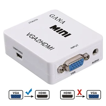 

New Hot VGA2HDMI Mini VGA to HDMI Converter with 1080P Audio Adapter Connector for Notebook PC for HDTV Projector