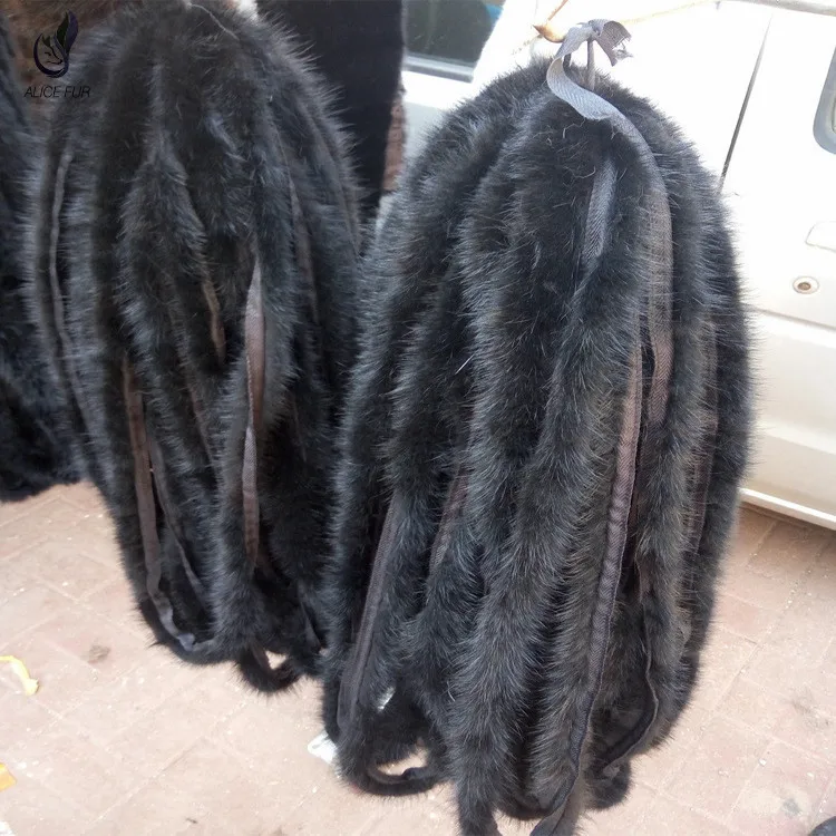 Оптовая продажа индивидуальная цветная отделка из натурального меха норки