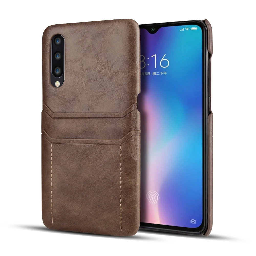 Чехол из искусственной кожи для Xiaomi mi 8 9 mi 8 SE A1 A2 чехол с отделениями для карт Роскошный чехол для Xiao mi 5X 6X mi A1 A2 mi 9 Fundas - Цвет: Coffee