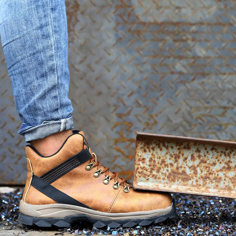 Winter Boots Men Safety Shoes Indestructible Work Shoes Puncture-Proof Work Sneakers Male Steel Toe Safety Boots