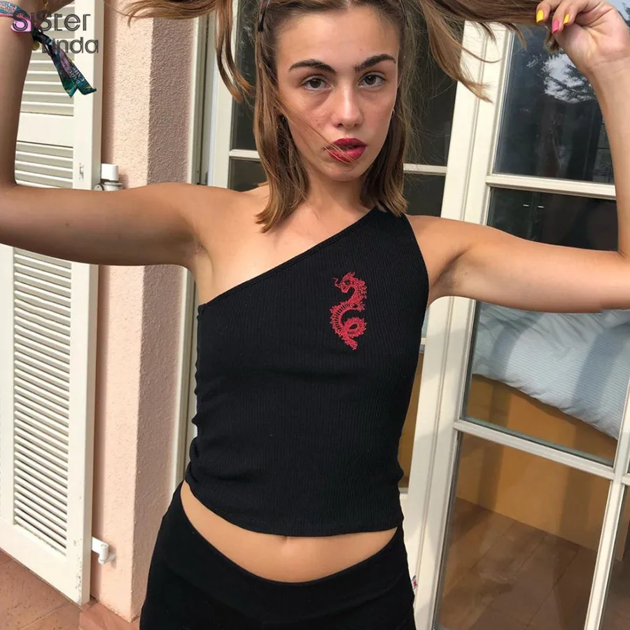Sisterlinda, сексуальная майка с принтом дракона, Женская кружевная шаль на плечи, укороченный топ, женский,, осенняя мода, уличная одежда, топ, Mujer