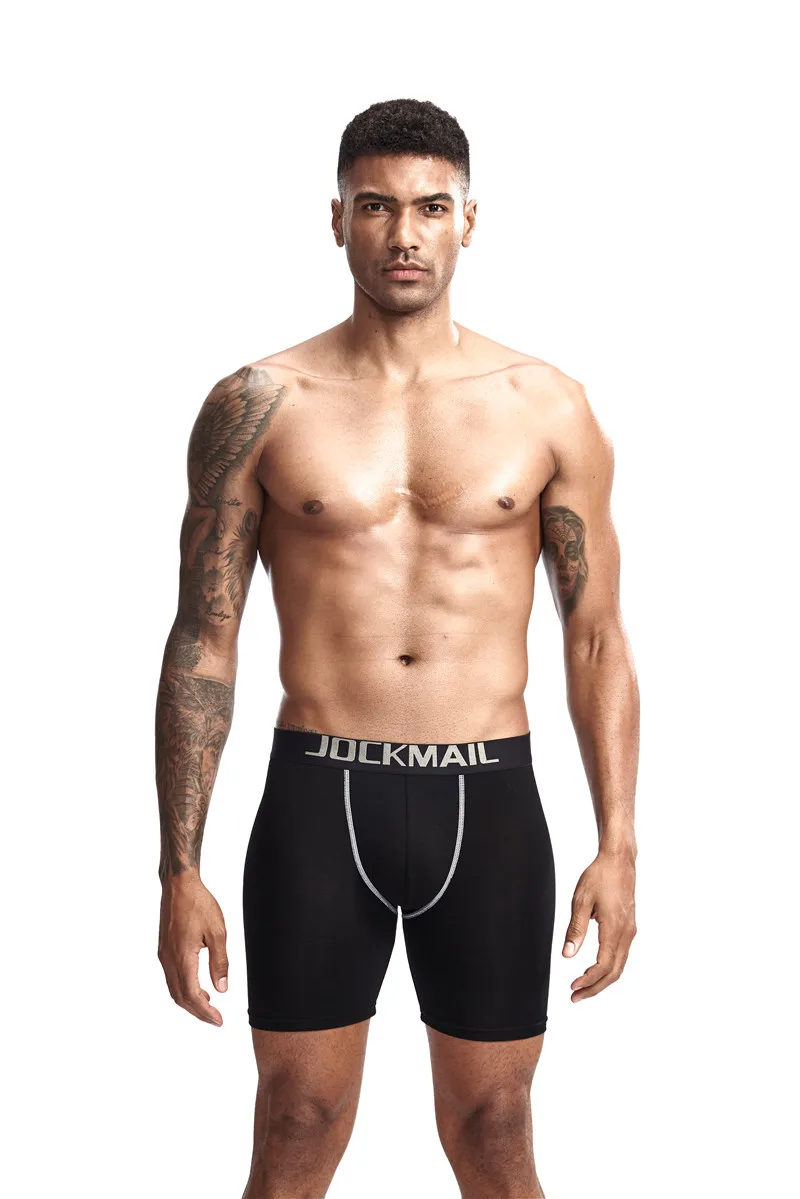 Jockmail, Длинные боксеры, мужское нижнее белье, мужское нижнее белье, для увеличения попа, с подкладкой, для багажника, съемная подкладка, для подъема попа и увеличения, посылка, белая