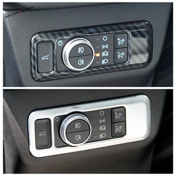 

Yimaautotrims Front Head Lights Headlight Headlamp Switches Button Cover Trim Fit For Ford Escape / Kuga 2020 Interior Refit Kit