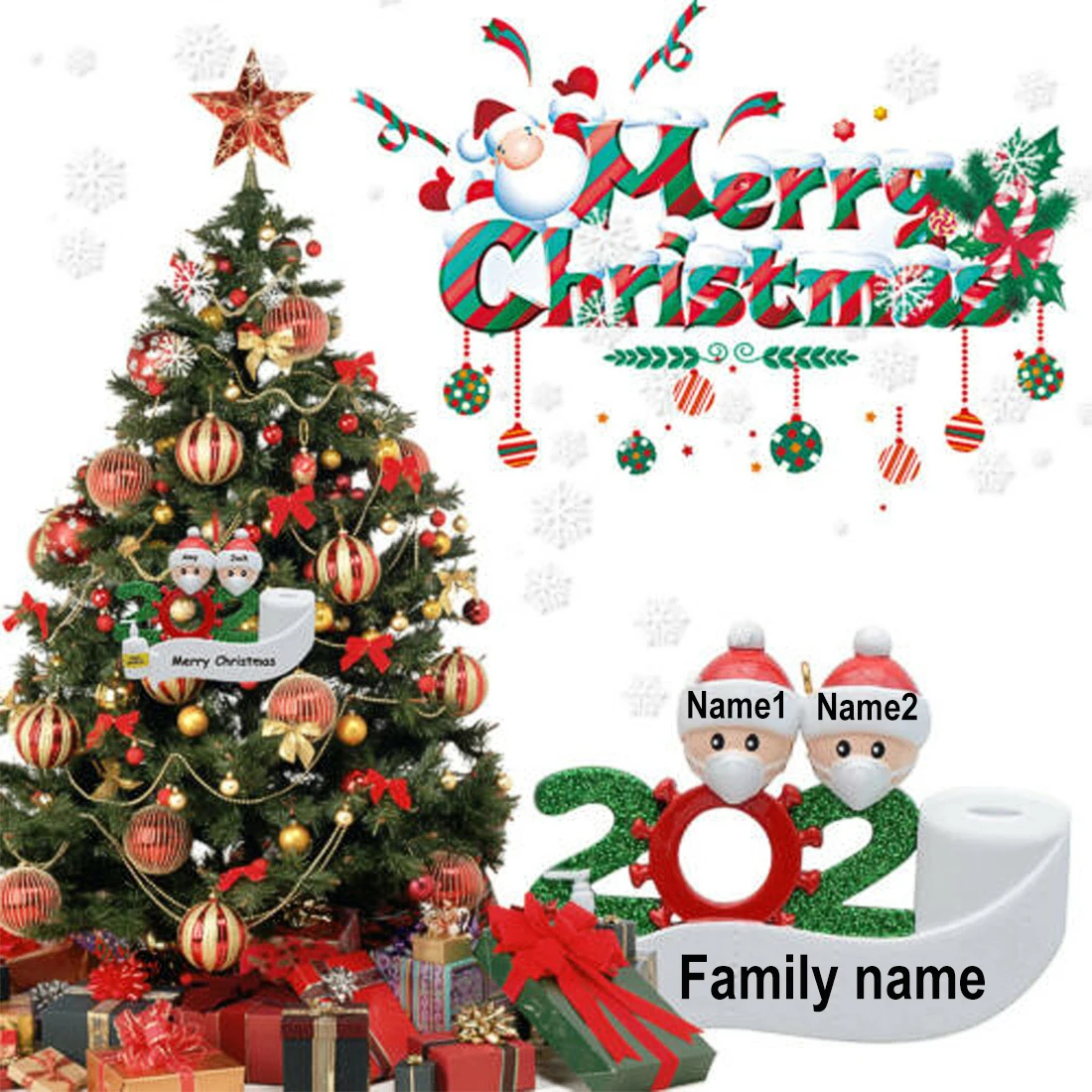 Christmas Decoration Gift Santa Claus wearing a resin mask Personalized tree decoration All series | Дом и сад
