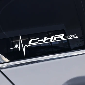

For Toyota C-HR 2PCS Car Creative Vinyl Stickers Window Decor PVC Decal Reflective Side Window Trim Motor Sport Auto Accessories