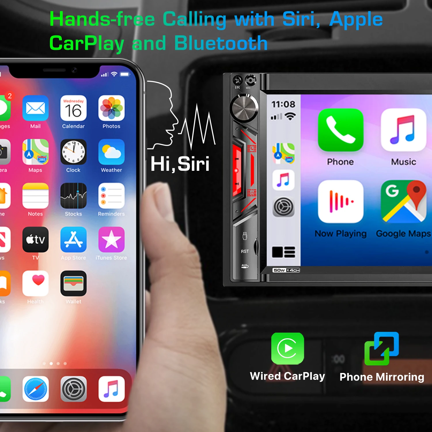 2din Car Radio MP5 Player Mp3 Player Radio Carplay Mirrorlink radio Bluetooth FM Car Radio For Universal 7'' Radio Player