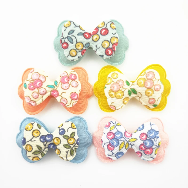 2-lagige gepolsterte Stoffs chleifen applikation für DIY-Hut, Kleidung, Leggings, Näh patches, hand gefertigte Kopf bedeckungen, 4,5x2,3 cm, 20 Stück – Detail 9