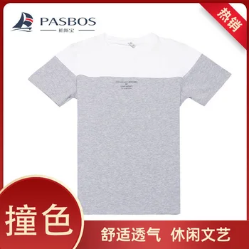 

Brand Clothing Men T Shirt Fitness Casual Patchwork Cotton Polyester T-shirts Mens O neck Man T-shirt For Male Tshirts M-3XL