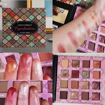 

16 Color Nude Shining Eyeshadow Palette Makeup Glitter Pigmented Smoky Smooth Eye Shadow Waterproof Long Lasting Cosmetics