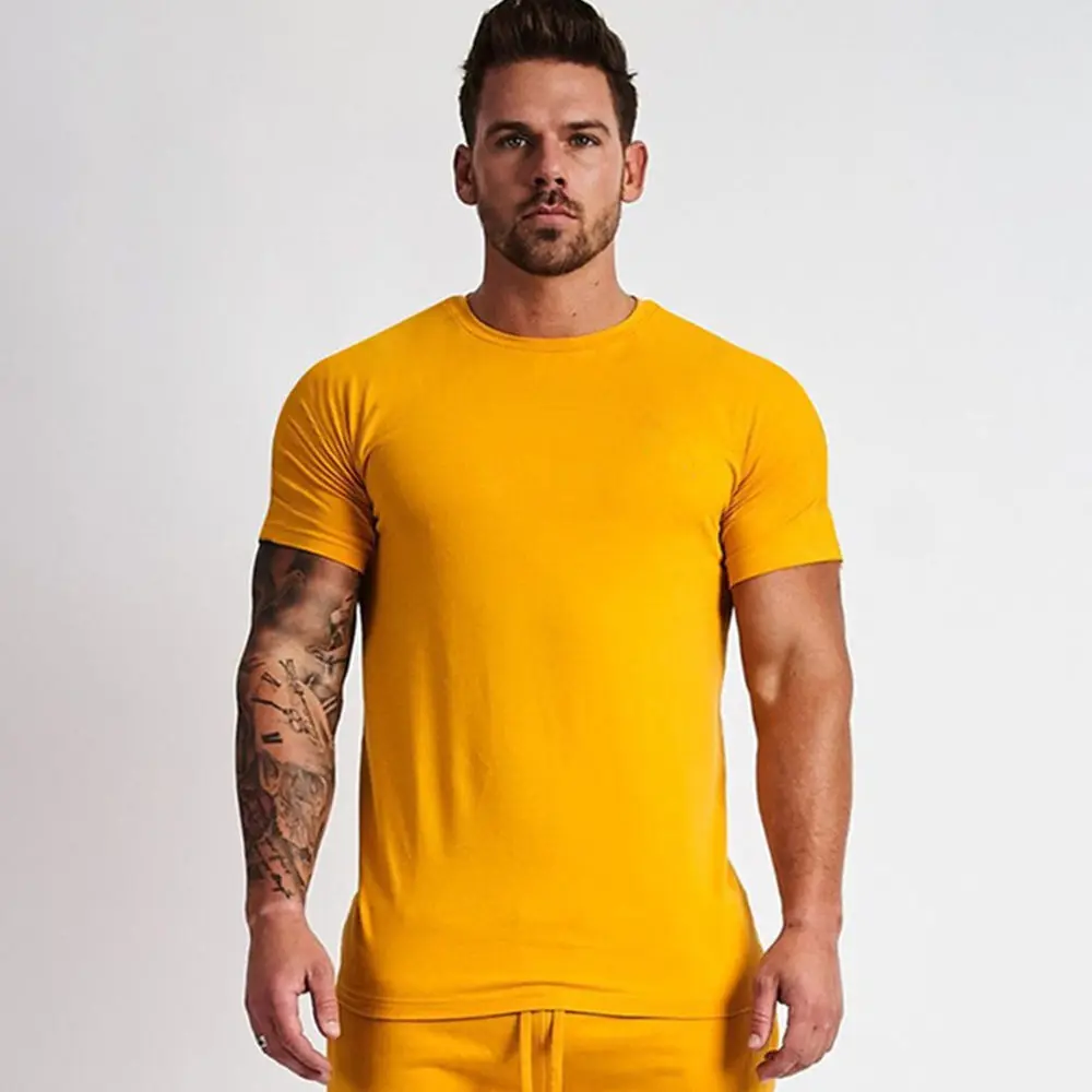 Bodybuilding Fitness Men’s Cotton Short Sleeve T Shirt Men's Fitness