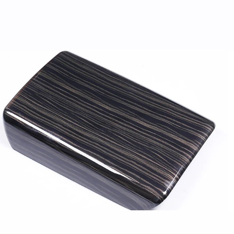 Модификация ABS древесины центральный подлокотник коробка для хранения крышка панели украшения блесток для Tesla model3 - Название цвета: Wood grain