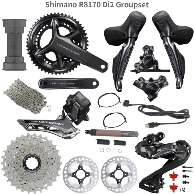 het laatste component aangrenzend Shimano Ultegra Di2 R8170 2x12 Speed Groupset Road Disc Brake Groupset -  Bicycle Crank & Chainwheel - AliExpress