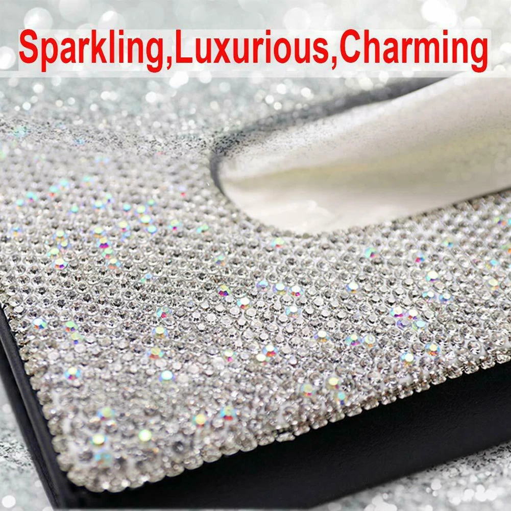 Bling автомобильный солнцезащитный козырек тканевая коробка держатель чистая ручная работа сверкающий кристалл Aut