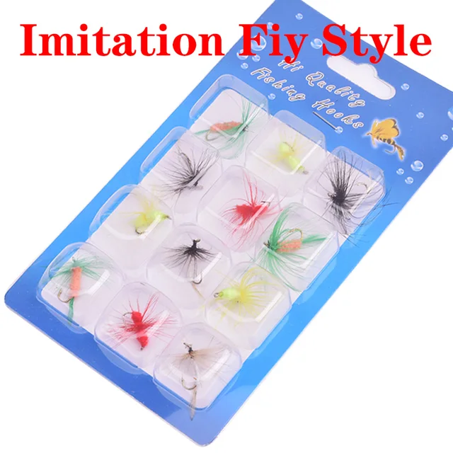 12Pcs/Set Insects Flies Fly Fishing Lures Bait High Carbon Steel Hook Fish Tackle With Super Sharpened Crank Hook Perfect Decoy Imitation Fiy