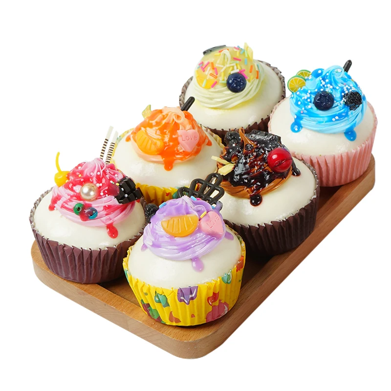 Realistic Artificial Fake Cake Ice Cream Cupcake And Rose Flower Cupcake  Model Display Photography Props Crafts Home Decoration - Artificial Foods &  Vegetables - AliExpress