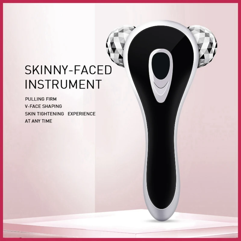 V-shaped Face Slimming Massager Electric Roller Facial Massager Firming Skin Smooth Fine Lines Create Face Lift Tool