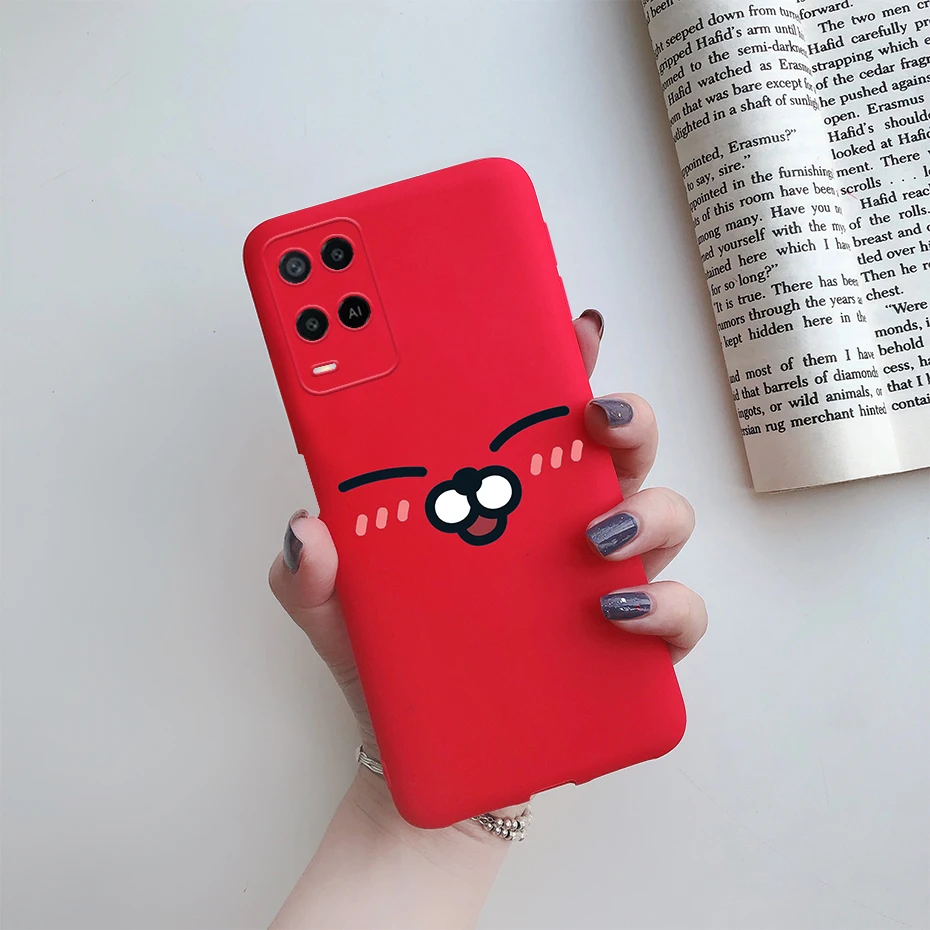 For OPPO A54 A 54 2021 Case Flower Silicon Phone Cover For OPPOA54 CPH2239 CPH2195 A 54 5G Shockproof Soft Bumper 6.5" Cute Case