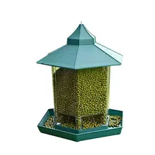 Hanging Automatic Bird Feeder Feeding port free seed funnel automatic lazy bird feeder Hanging bird type feeder handcrafted beaded cat bird feeder