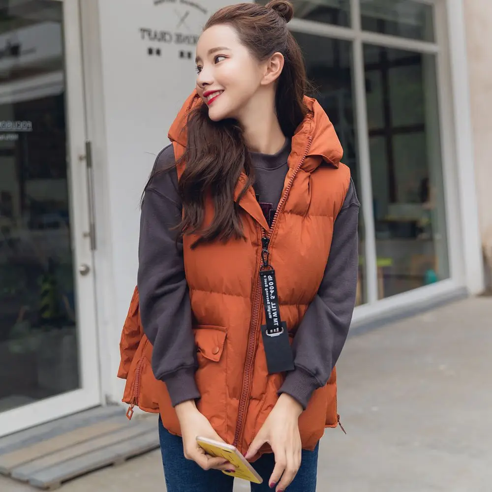 

Photo Shoot Fashionable Korean-style Hooded Cotton Coat Coat Women's 2019 Winter New Style Retro CHIC-Style Large Pocket Cotton
