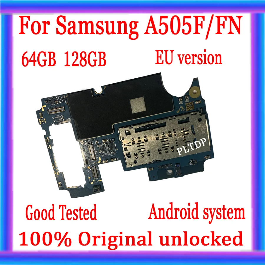 100% оригинальная материнская плата для Samsung Galaxy A50 A505F/A505FN 64 Гб/128 ГБ с полными