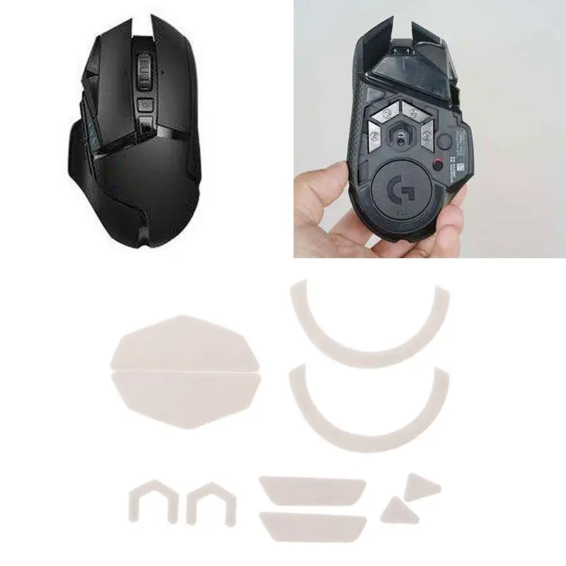 2 комплекта, игровая мышь Tiger, ножки, скейт для logitech G502 HERO, LIGHTSPEED, беспроводные Игровые мыши, белые тефлоновые, для мыши, скользят по краям