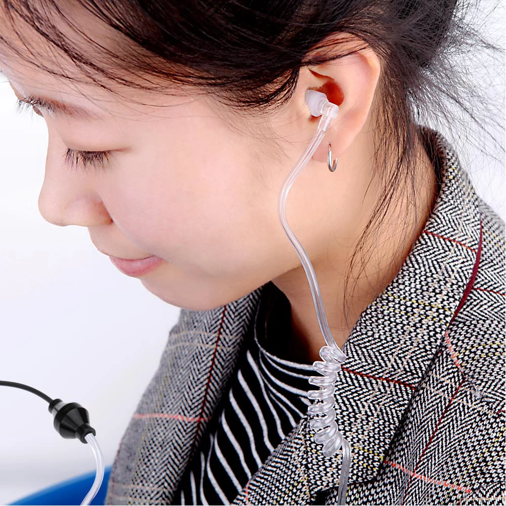 Анти-излучение в ухо Воздушная трубка моно стерео наушники с микрофоном для смартфона для Xiaomi для iphone MP3#25