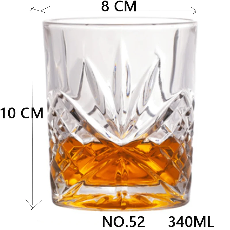 NO.52 340ML Shot Whiskey Crystal Glass Party Wedding Wine Liquor Glass Coffee Tea Cup for Beer Spirits Funny Glasses European Creative Gifts - Цвет: NO.52 340ML