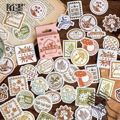 Hot Sale Practical Falling Leaves Stationery Sticker Paper Decoration Scrapbooking Sticker Kawaii Stationery Gift Material Escol - Цвет: f