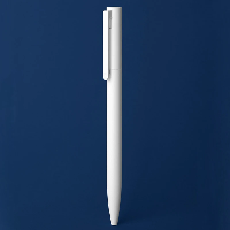 Новые гелевые ручки Xiaomi Mijia, 10 шт., без колпачка, 0,5 мм, цилиндрическая ручка, черная ручка, белая, гладкая, швейцарская, заправка MiKuni, японские чернила, черные