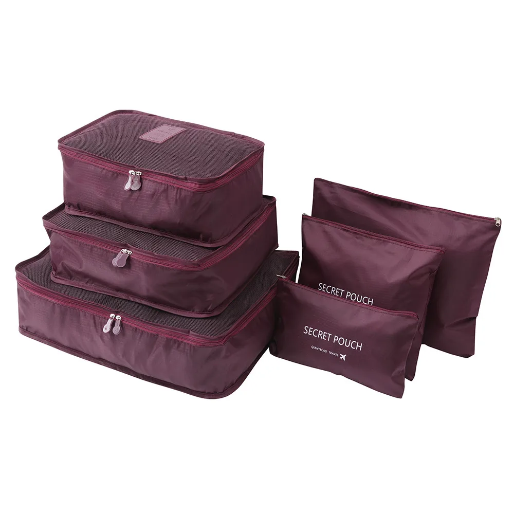 6 шт. дорожный набор высококачественный чемодан-органайзер, одежда для белья, переносная сумка для хранения, сумка-Органайзер для багажа